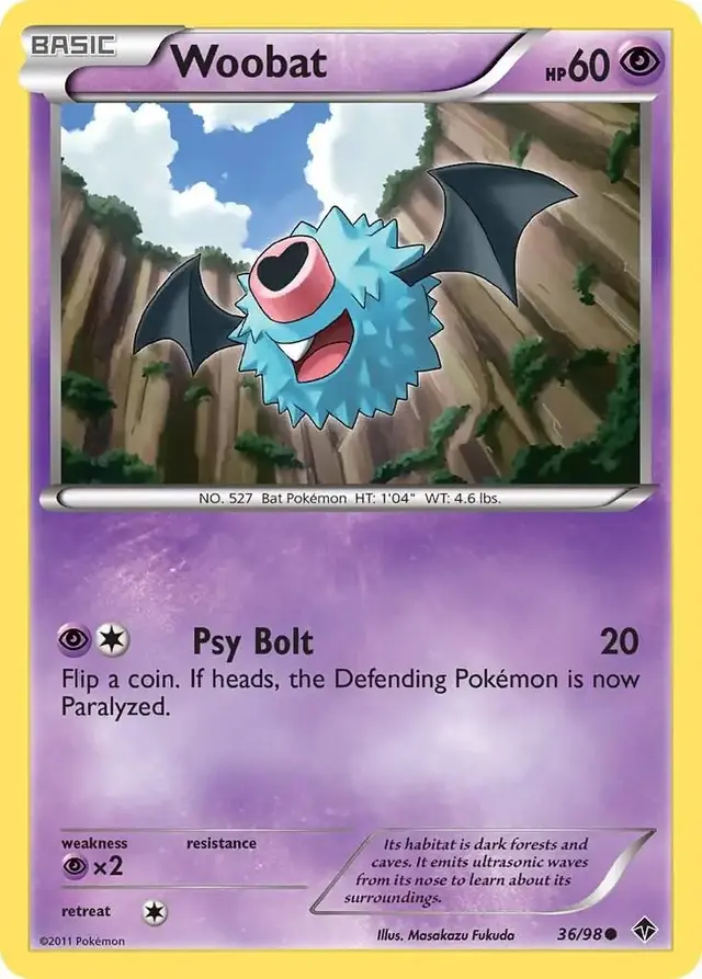 Woobat - Pokemon Emerging Powers #36