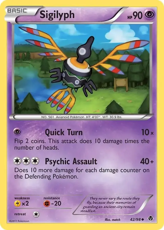 Sigilyph - Pokemon Emerging Powers #42