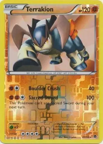 Terrakion [Reverse Holo] - Pokemon Emerging Powers #63