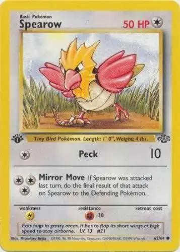 Spearow [1st Edition] - Pokemon Jungle #62