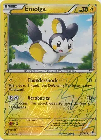 Emolga [Reverse Holo] - Pokemon Emerging Powers #32