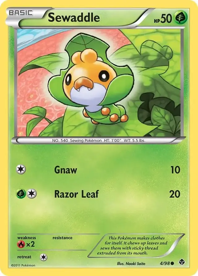 Sewaddle - Pokemon Emerging Powers #4