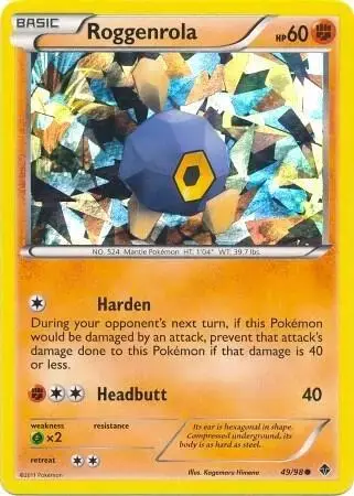 Roggenrola [Cracked Ice] - Pokemon Emerging Powers #49