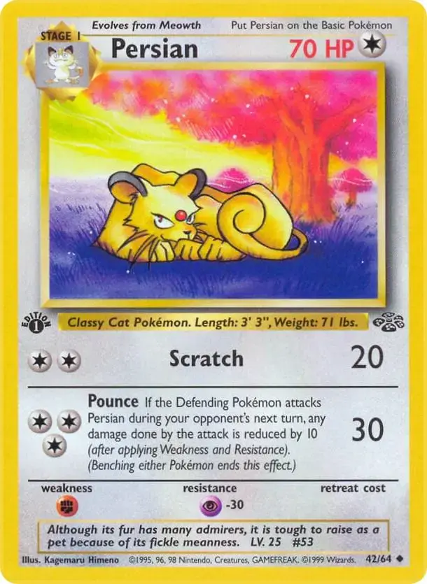 Persian [1st Edition] - Pokemon Jungle #42