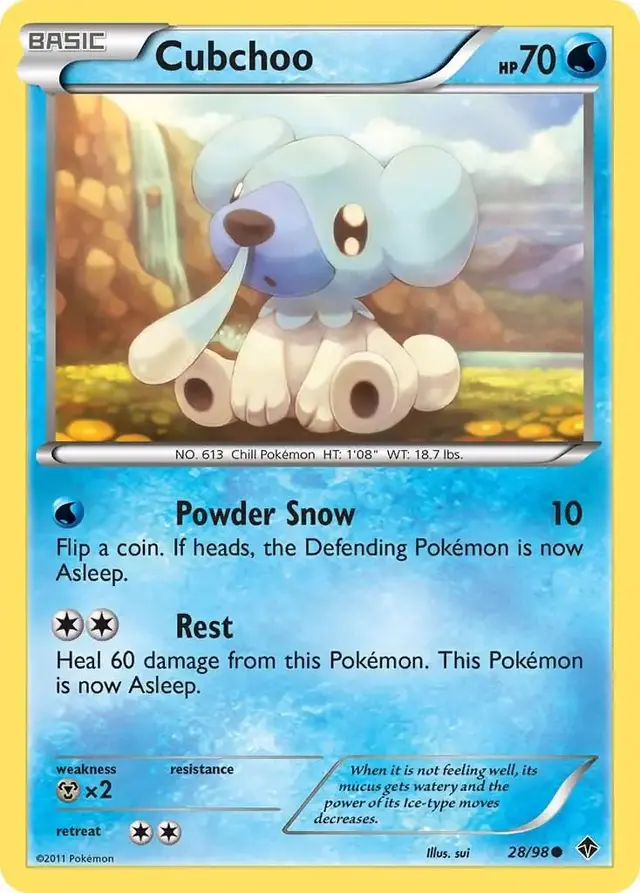 Cubchoo - Pokemon Emerging Powers #28