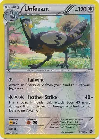 Unfezant [Reverse Holo] - Pokemon Emerging Powers #82