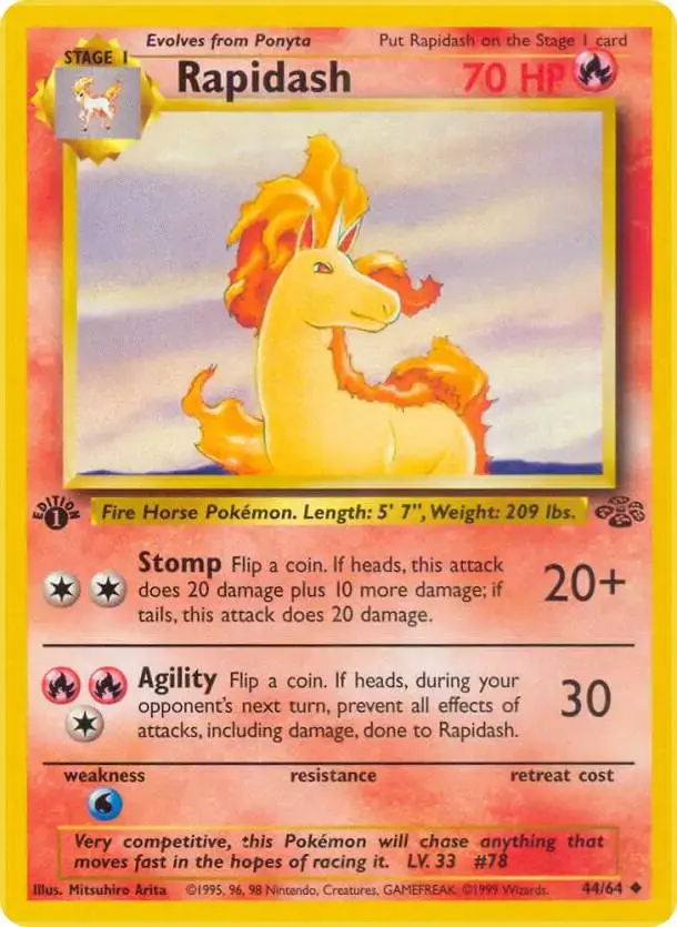 Rapidash [1st Edition] - Pokemon Jungle #44