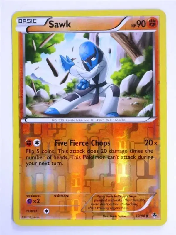 Sawk [Reverse Holo] - Pokemon Emerging Powers #59
