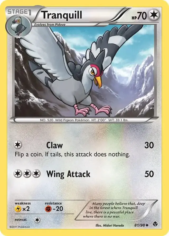 Tranquill - Pokemon Emerging Powers #81