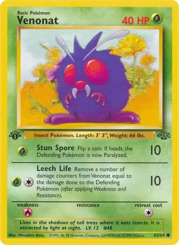 Venonat [1st Edition] - Pokemon Jungle #63