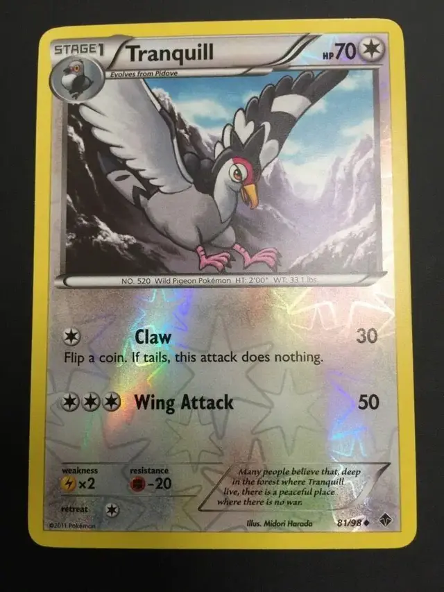 Tranquill [Reverse Holo] - Pokemon Emerging Powers #81