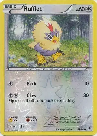 Rufflet [Reverse Holo] - Pokemon Emerging Powers #87