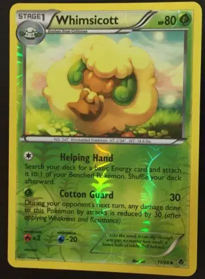 Whimsicott [Reverse Holo] - Pokemon Emerging Powers #11