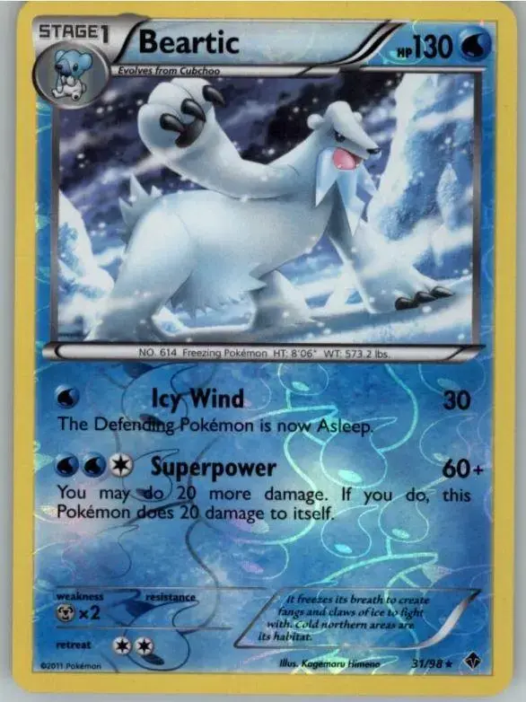 Beartic [Reverse Holo] - Pokemon Emerging Powers #31