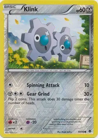 Klink [Reverse Holo] - Pokemon Emerging Powers #74