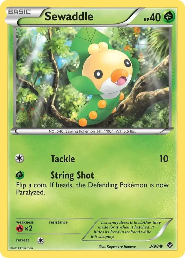 Sewaddle - Pokemon Emerging Powers #3