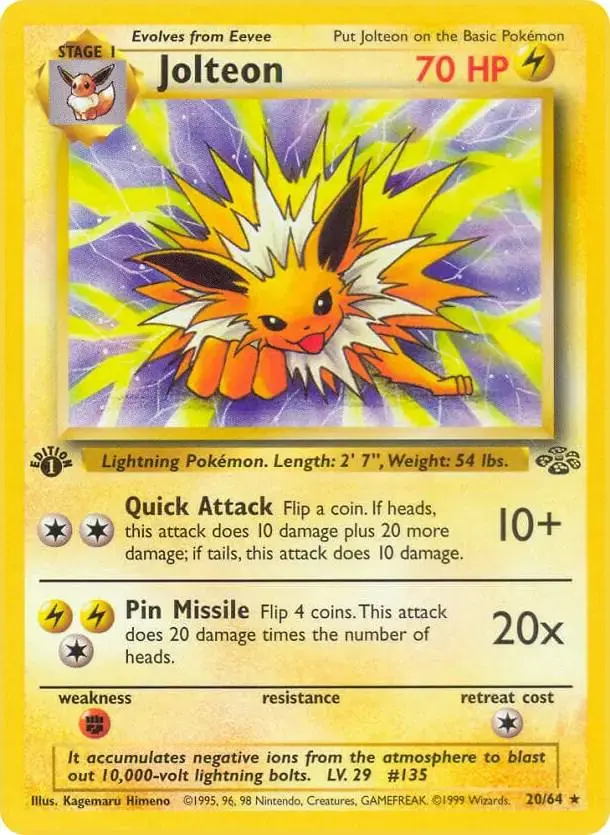 Jolteon [1st Edition] - Pokemon Jungle #20