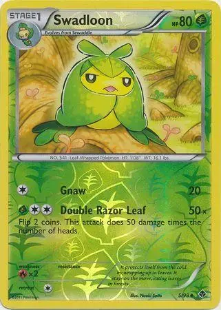 Swadloon [Reverse Holo] - Pokemon Emerging Powers #5