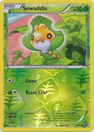 Sewaddle [Reverse Holo] - Pokemon Emerging Powers #4