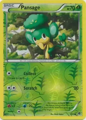 Pansage [Reverse Holo] - Pokemon Emerging Powers #1