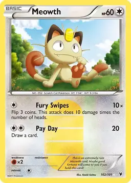 Meowth #102 - Pokemon Noble Victories