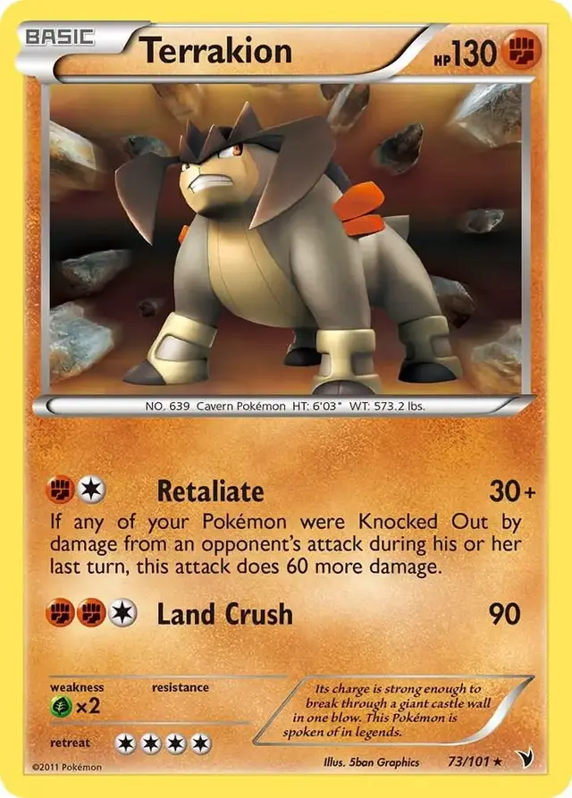 Terrakion - Pokemon Noble Victories #73