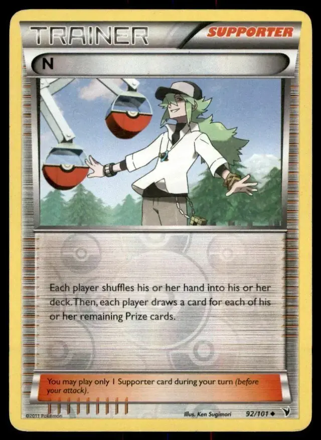 N [Reverse Holo] - Pokemon Noble Victories #92