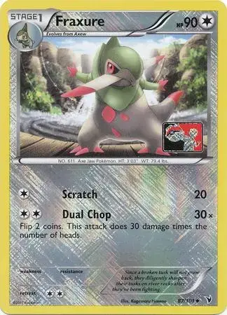 Fraxure [Crosshatch Reverse Holo] - Pokemon Noble Victories #87