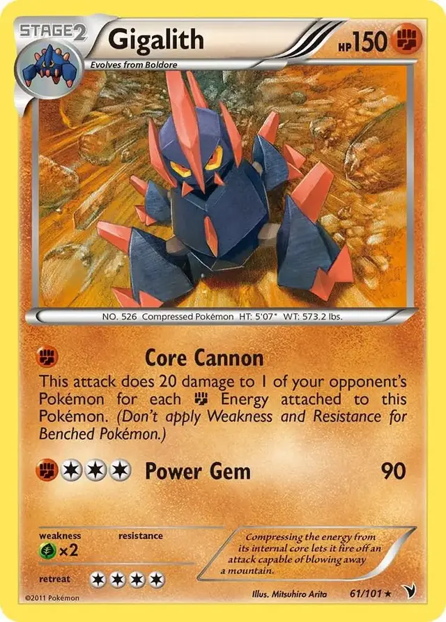 Gigalith - Pokemon Noble Victories #61