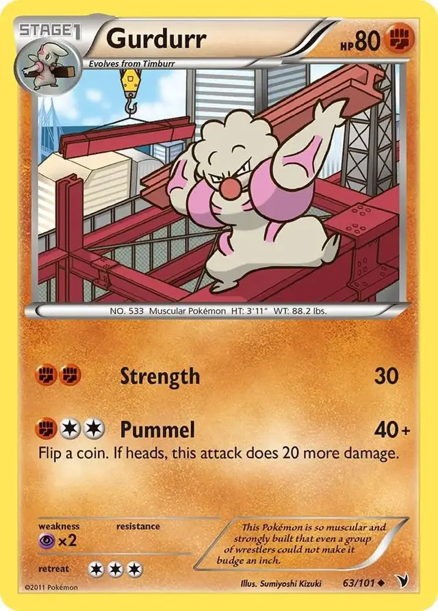 Gurdurr - Pokemon Noble Victories #63