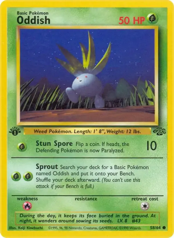 Oddish [1st Edition] - Pokemon Jungle #58