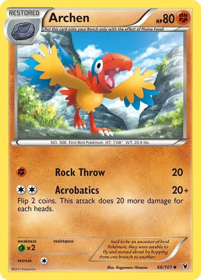 Archen - Pokemon Noble Victories #66