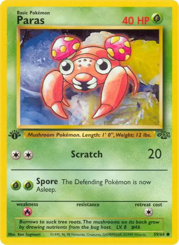 Paras [1st Edition] - Pokemon Jungle #59