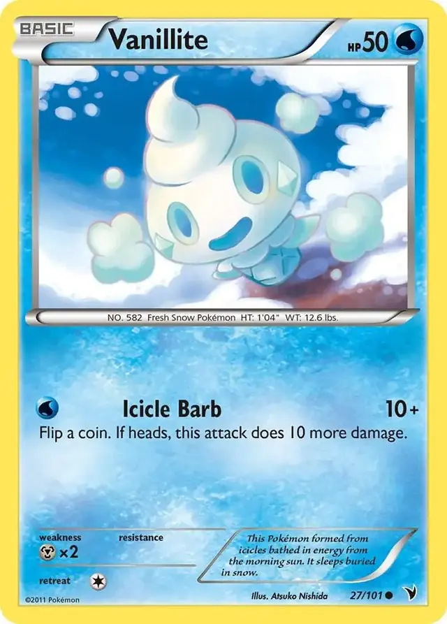 Vanillite - Pokemon Noble Victories #27