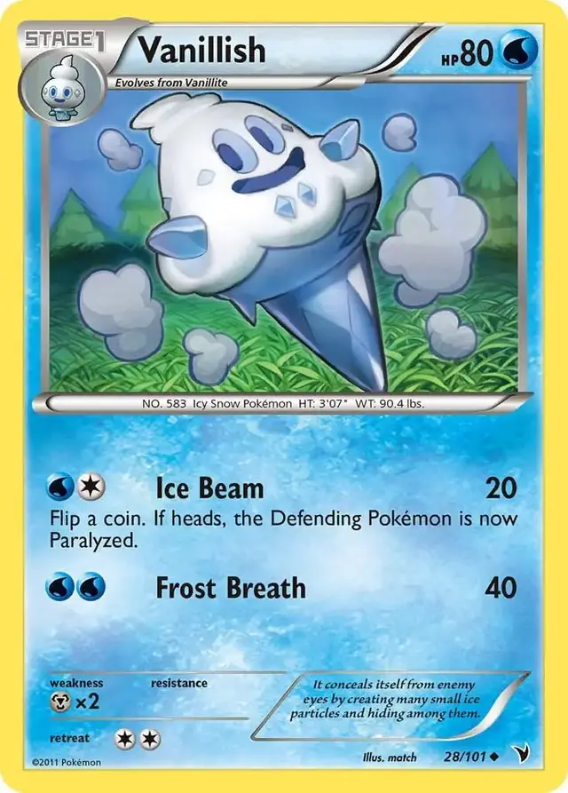 Vanillish - Pokemon Noble Victories #28
