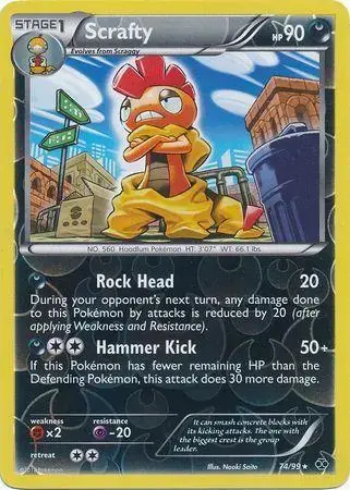 Scrafty [Reverse Holo] - Pokemon Next Destinies #74