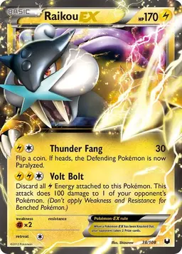 Raikou EX 38 - Pokemon Dark Explorers
