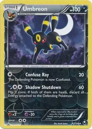Umbreon [Reverse Holo] - Pokemon Dark Explorers #61