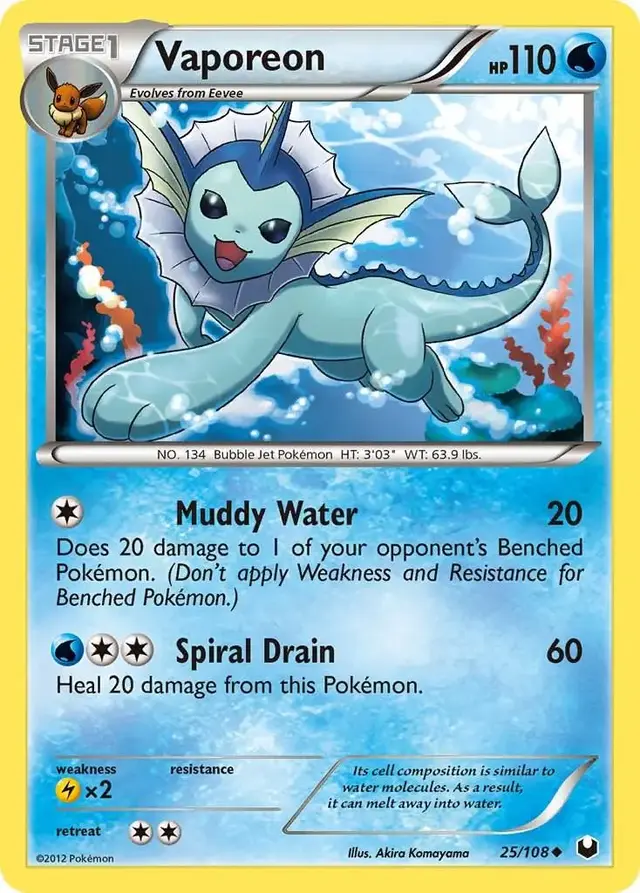 Vaporeon - Pokemon Dark Explorers #25
