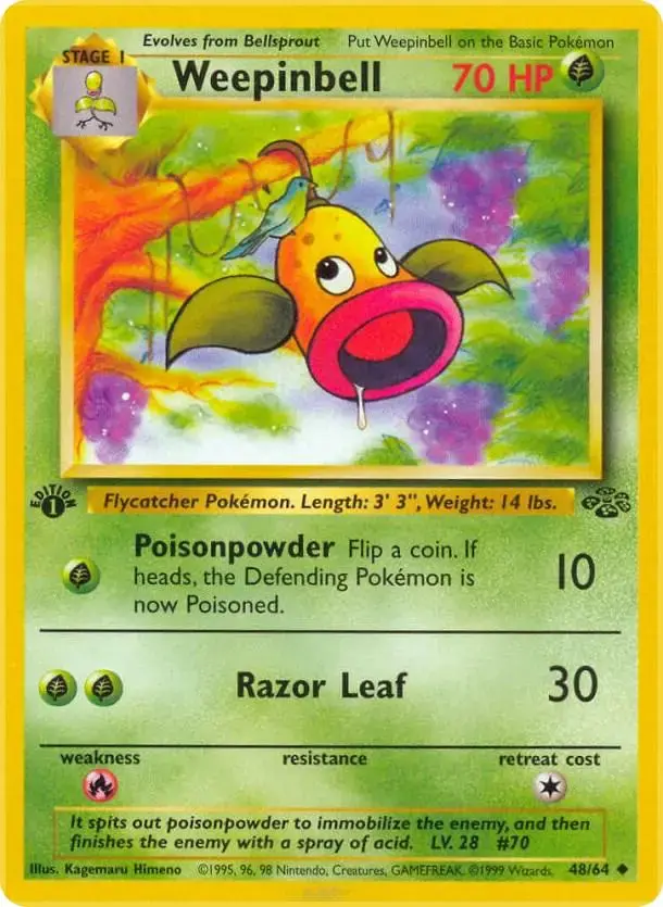 Weepinbell [1st Edition] - Pokemon Jungle #48