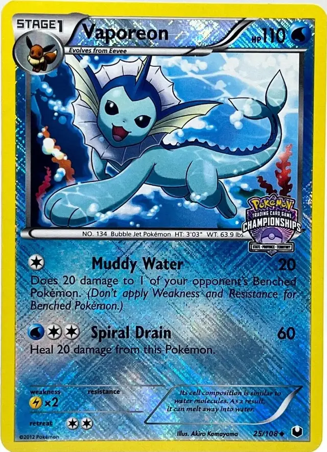 Vaporeon [Championship] - Pokemon Dark Explorers #25