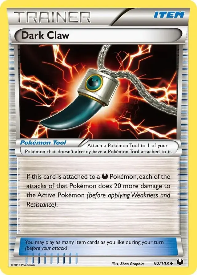 Dark Claw - Pokemon Dark Explorers #92