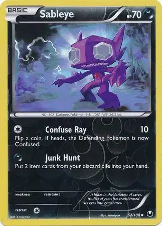 Sableye [Reverse Holo] - Pokemon Dark Explorers #62