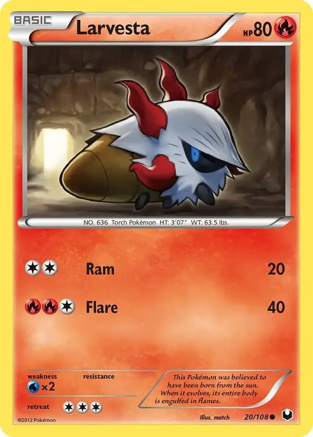 Larvesta - Pokemon Dark Explorers #20