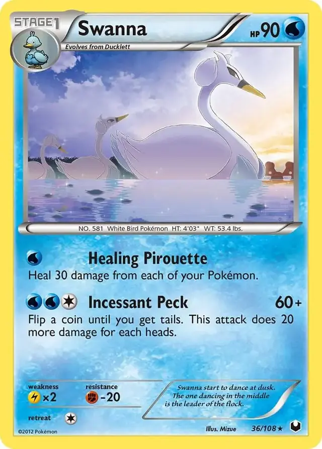 Swanna - Pokemon Dark Explorers #36
