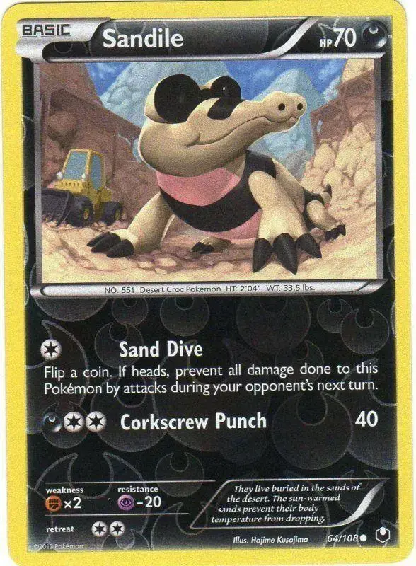 Sandile [Reverse Holo] - Pokemon Dark Explorers #64