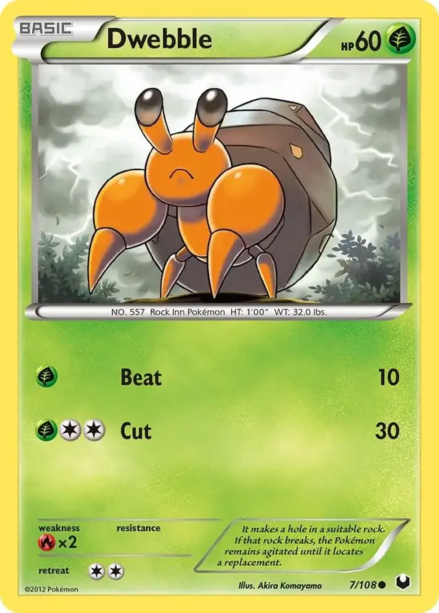 Dwebble - Pokemon Dark Explorers #7