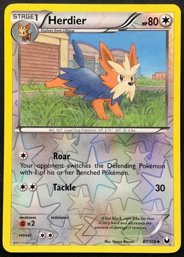 Herdier [Reverse Holo] - Pokemon Dark Explorers #87
