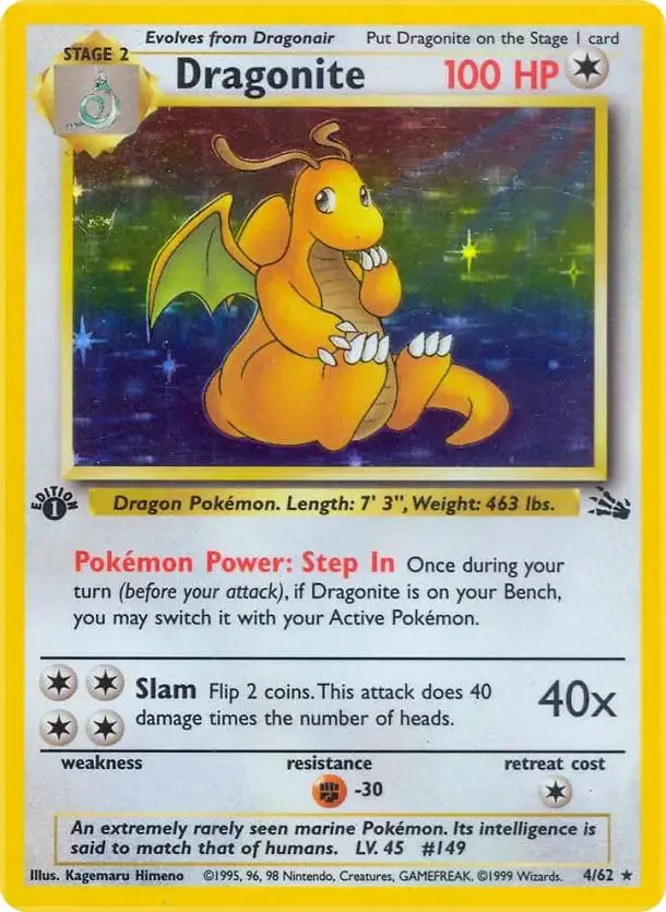 Dragonite [1st Edition] - Pokemon Fossil #4