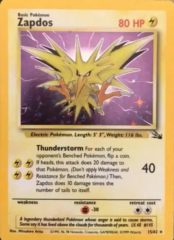 Zapdos - Pokemon Fossil #15